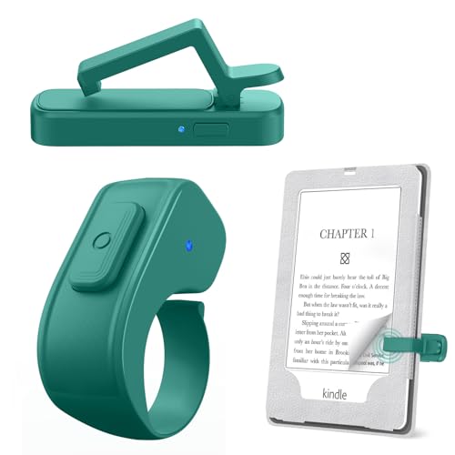 Page Turner Ring for Kindle,Remote Control for iPhone iPad Tablets eReaders - color: Jade