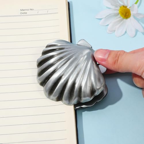 Vintage Ocean Bookmark Clip, 4 Color Starfish Shell Octopus for Book Lovers - color: Seashell Style B