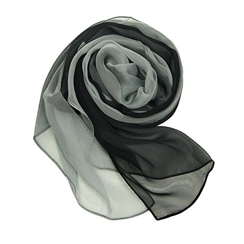 PANTONIGHT Long Chiffon Sheer Scarf Gradient Shaded Colors Lightweight Scarf For Womens - color: Color 086