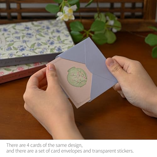 Monolike Day by Day Card, 104 Pottery - Mix 48 Mini Single cards, 24 envelopes Package - color: 104 Pottery