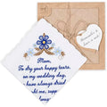 Mother of the Groom Gift Wedding Handkerchief Something Blue - color: Mom X 1 (Blue)