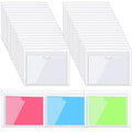Chinco 30 Pcs Self Adhesive Clear Index Card Pockets,2.75 x 3.5 Inches - size: 3.9 x 3.1 Inches