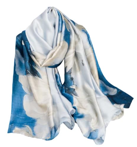 Acotavie Scarfs for Women Dressy Fashion Scarves Long Floral Pattern Scarf - color: C035