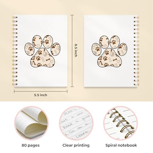 VONTP Cute Dog Paw Journal Notebooks, Puppy Gifts for Women Men - color: 008-Dog's paw