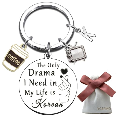 K-Drama Lover Gifts Korean Keychain for Christmas Graduation Birthday Funny Gift Ideas for Kdrama Lovers Fans Korean Group K-Pop Enthusiast K Pop Music South Korea Trip Jewelry Korean-Themed Keyring