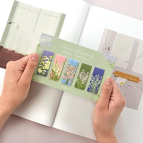 Monolike Magnetic Bookmarks Olivia's Flowers Ver.4, Set of 5 - color: Olivia's Flowers Ver.4