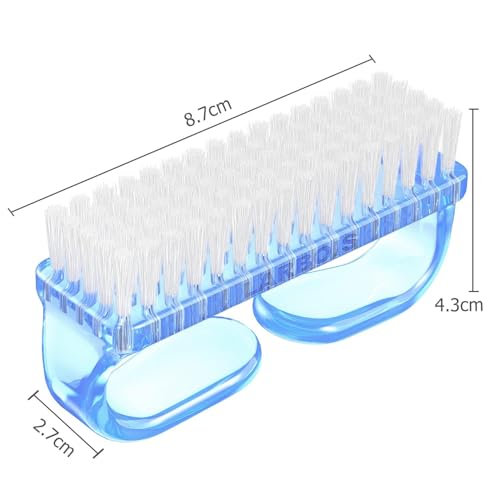 Larbois Handle Grip Nail Brush, Hand Fingernail Brush Cleaner Scrubbing Kit Pedicure for Toes and Nails Men Women (4 Pack) (Color-7) - color: Color-7