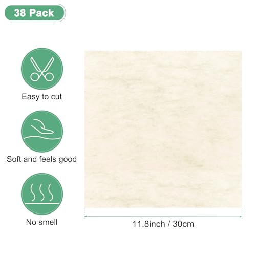 M METERXITY 38-Sheet Korean Cotton Wrapping Flower Paper, 11.8 Inch Waterproof Floral Wrapping Cotton Paper for Bouquets/Gift Packaging [Light Beige] - color: Light Beige