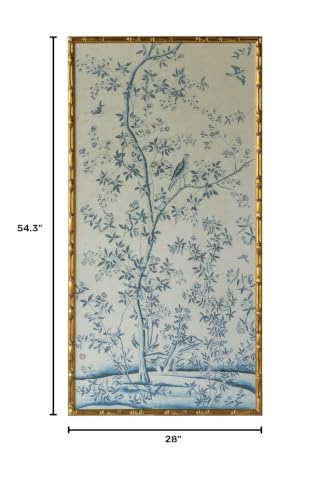 HongFengtang Chinese Rice Paper Print China Flower And Bird Bamboo Frame 54.3 X 28 Inches (Large B) - color: B, size: 54.3"L x 28"W