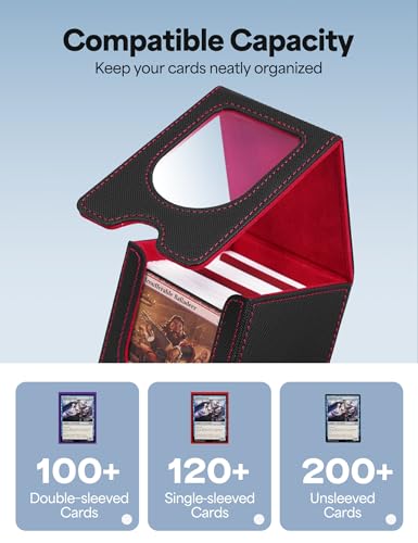 Card Deck Box for MTG Commander, fits 100+ Double-Sleeved Cards - color: A2-4 Colors