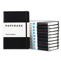 PAPERAGE Lined Journal Notebook, 10 Pack, (Black), 160 Pages, Medium 5.6 in x 8 in - 100 GSM Thick Paper – Hardcover Journaling Notebook for Work, School & Note Taking - color: Black, style: G. Lined-10 Pack