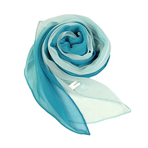 PANTONIGHT Long Chiffon Sheer Scarf Gradient Shaded Colors Lightweight Scarf For Womens - color: Color 092