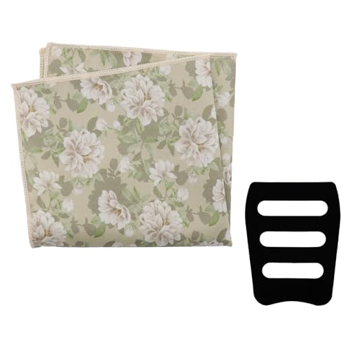 Cotton Floral Handkerchiefs for Men Wedding Evening Daily Work Prom - color: Green,white,cream