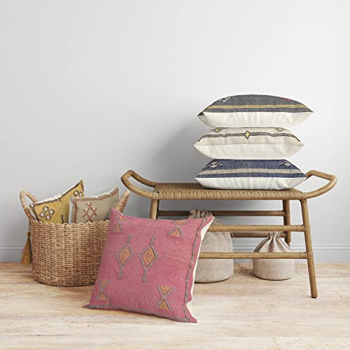 Trade Star 100% Cotton Sofa Pillow Cover Sabra Kilim Pillow Cover Spring Breathable Throw Pillow Cover Handwoven Luxurious Farmhouse Bedding Cushion Case for Home Decor - color: Pattern 6