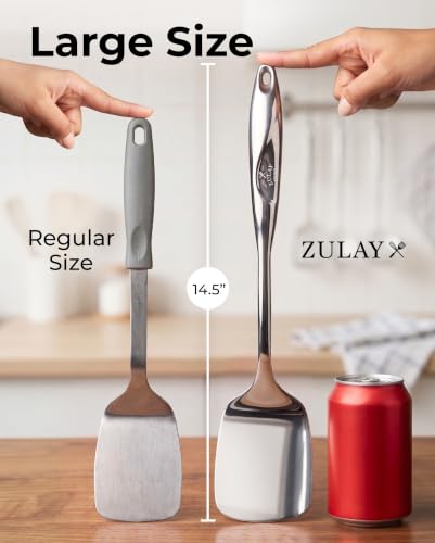 Zulay Kitchen Stainless Steel Spatula Turner - size: Solid Turner