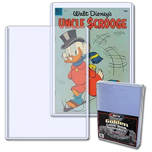 BCW Golden Age Comic Book Toploader - 10 ct | Rigid Comic Book Protector Hard Case | Holds Golden Age Comics | Short Side Opening | Top Loaders for Comics & Display