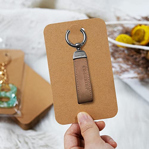 Temlum 3''x4.7'' Keychain Display Cards with Self-Sealing Bags, Brown 100p - color: Brown