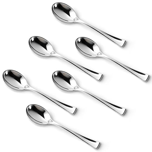 120PCS Silver Plastic Mini Spoons Disposable 4 inch Tasting Spoon - color: Silver