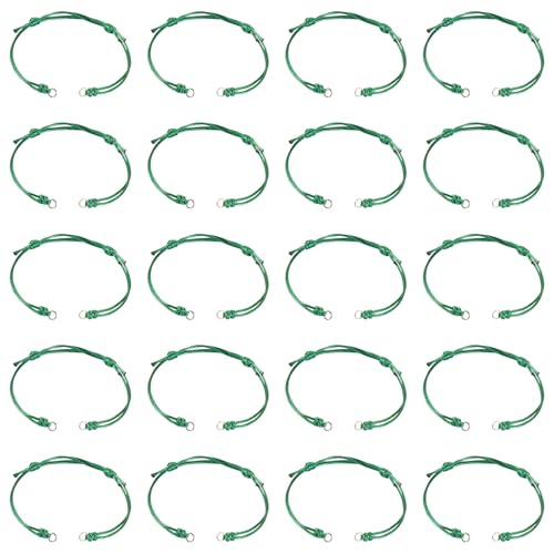20Pcs Adjustable Braided Cord Bracelets for Women, Waxed Polyester Cord Bracelet Making Set Friendship String Bracelets for Jewelry Making DIY Supplies (Dark Green) - color: Dark Green, size: 235mm