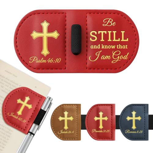 Personalized Magnetic Bookmarks,Bible Bookmark(Red,Psalm 46:10) - color: Red, size: Psalm 46:10