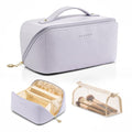 VLANDO Make up Bag,Women Travel Toiletry Case,Carry Handle,Purple - color: 08-Purple