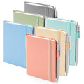 feela 6 Pack Pocket Small Notebooks Bulk, Mini Cute Memo Notepads Hardcover College Ruled Lined Journals with Pen Holder for Women Girls Office School, with 6 Black Pens, 3.5”x 5.5”, A6, Mild Colors - color: 6 Mild Colors