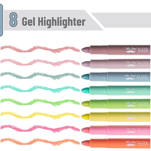 Mr. Pen- Gel Highlighters, 16 Pack Assorted Colors, No Bleed, Bible Markers - color: Candy Colors, size: 16 Pack