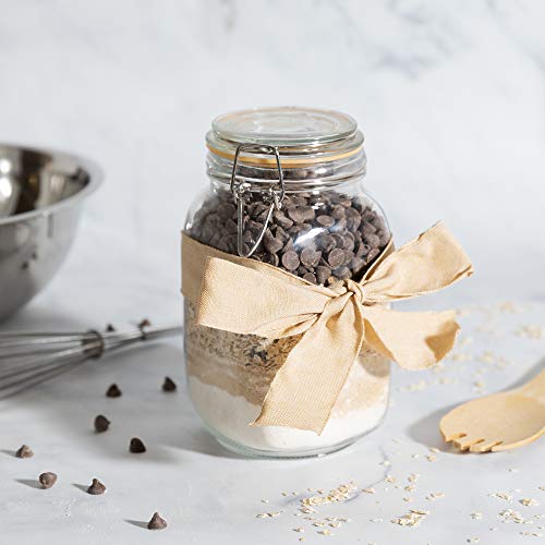 Glass Jar with Airtight Lid 50 oz - size: 50 oz