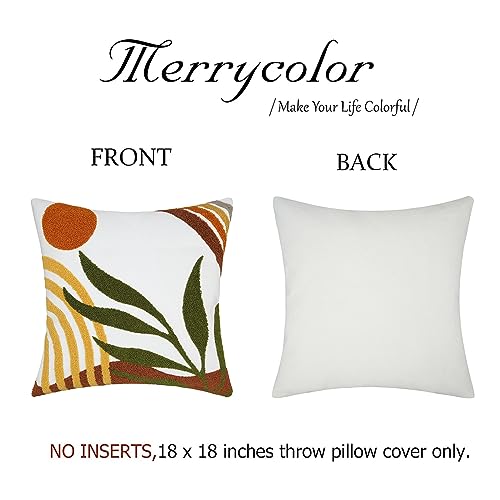 Merrycolor Boho Abstract Pillow Covers 18x18 Tufted Mid Century Modern Throw Pillows Textured Aesthetic Pillow Cases Bohemian Boho Pillows Decorative Throw Pillows Cover for Bed Couch Sofa - color: Style C, size: 18" x 18" (Pack of 1)