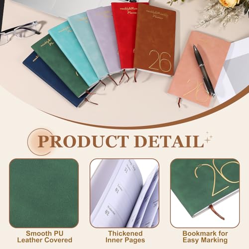 PATIKIL 2026 Daily Planner Notebook, A6 64 Sheets Undated to Do List Daily Weekly Monthly Goals Tracker Pocket Notebook for Office Home Study Work Time Management Fitness Habit, Dark Green - color: Dark Green