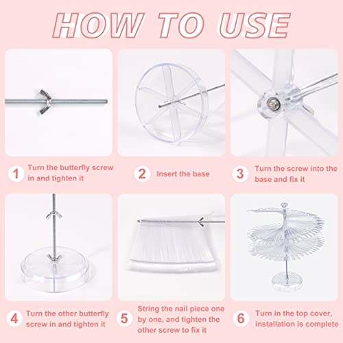 Nail Swatches Sticks, 120Pcs Spiral Nail Stand for Gel Polish Color Display - color: Clear 120Pcs