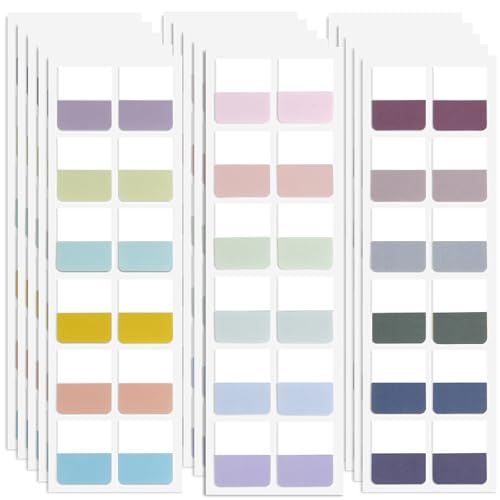 Potanro Sticky Tabs 720pcs Color Tabs for Notebooks 1 Inch Book Tabs - size: Medium