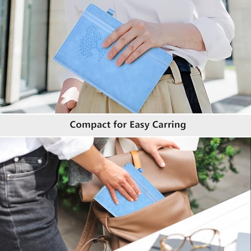 Lined Notebook 5.9"x8.5", Hardcover Leather Journal for Women Men,160 Pages - color: Blue, size: Lined Page