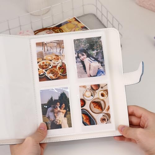 256 Pockets Photo Album for 2x3 Inch Picture, Kpop Photocard, Leather Cover, Photo Album Book Fit for Fujifilm Mini 12/11/9/8/EVO/Link/Liplay Instant Flims (Sweetheart Denim) - color: Sweetheart Denim, size: 256 Pockets