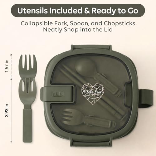 Microwave Ramen Bowl with Lid, Noodle Soup & Pasta Cooker, Leakproof,Green. - color: Sage Green, size: 50 oz (Single Bowl)