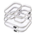 YQBRAO Clear Hard Shell Zipper Cases, 6 Travel Organizers, 2M 4S, Grey - color: Grey, size: 6 Pack (2M+4S)