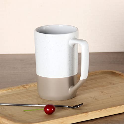 16 OZ Large Coffee Mug, Ceramic Coffee Mugs, Big Tea Cup, White - color: White