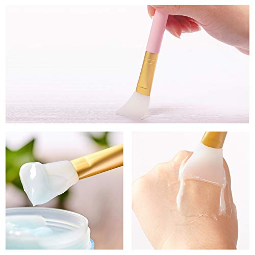 Cuttte 4pcs Silicone Face Mask Applicators, Hairless Facial Brushes for Mud - color: White