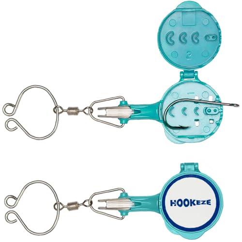 HOOK-EZE Fishing Knot Tying Tool | Protect from Fish Hooks | Tie Fishing Knots Easily | Cool Gadgets for Fishermen | Ice Fly Fishing | Fishing Accessories for Beginner Anglers | Nail Knot Tool - color: Turquoise, style: Nail Knot
