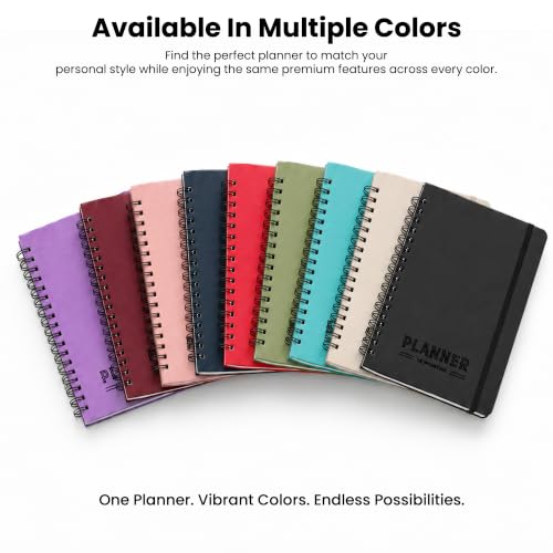 Nextnoid A5 Undated Daily Planner with Hourly Schedule, Hardcover, Beige - color: c-Beige, style: d-Daily Undated