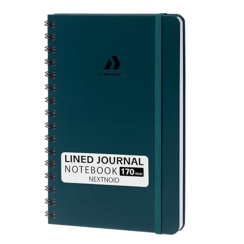 Nextnoid A5 Lined Spiral Notebook - 170 Pages, College Ruled, Muted Aqua - color: ad-Muted Aqua