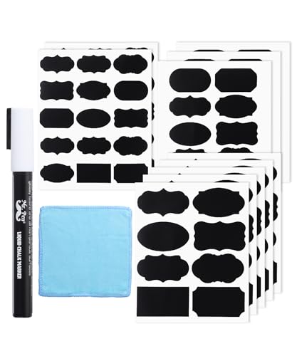 Mr. Pen- Chalkboard Labels, 200 pcs, Assorted Shapes - size: 200 pcs, style: Assorted Shapes