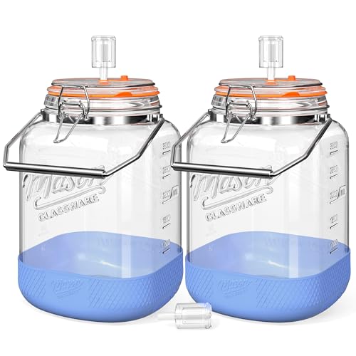 1 Gallon/128 OZ Large Fermentation Jar, Mead Making Kit, Pickle Jars, 2 PCS