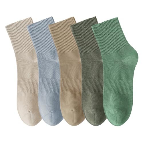 Women's Cotton Quarter Crew Socks - color: 26 Multicolor - 5 Pairs