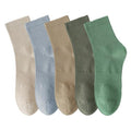Women's Cotton Quarter Crew Socks - color: 26 Multicolor - 5 Pairs