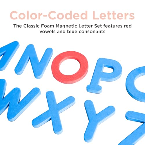 Magnetic Foam Letters for 36m+ Kids - Classroom Alphabet Letters Kit 284 Pcs with CVC Cards - Classic ABC Board Magnets