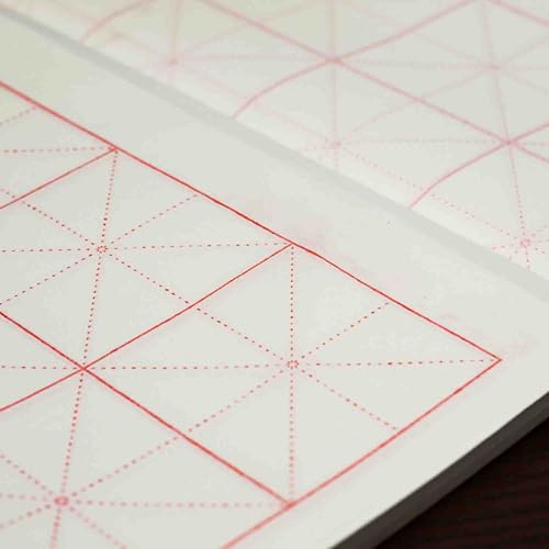 KYMY Chinese Japanese Calligraphy Paper with Grids, Sumi Paper/Rice Paper for Writing Painting Practice Students Beginning, Chinese Brush Ink Xuan Paper 100 Sheets (7.5 cm(2.95")/Grid) - size: 7.5 cm(2.95")/Grid