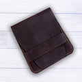 Leather Manicure Set Case Grooming Kit Organizer (Dark Brown) - color: Dark Brown