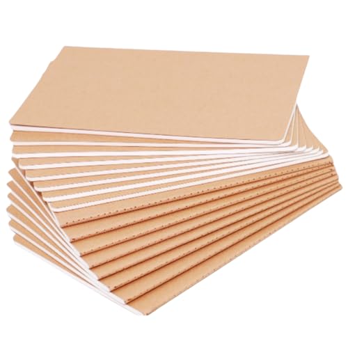 16 Pack Kraft Notebooks, 60 Pages Notebook, 8.3x5.5 Inch, A5 Notebooks for Work, Travel, Business, School & More - College Ruled Notebook - Softcover Journals for Women & Men - Lined Note Books - style: 16pack Lines pages