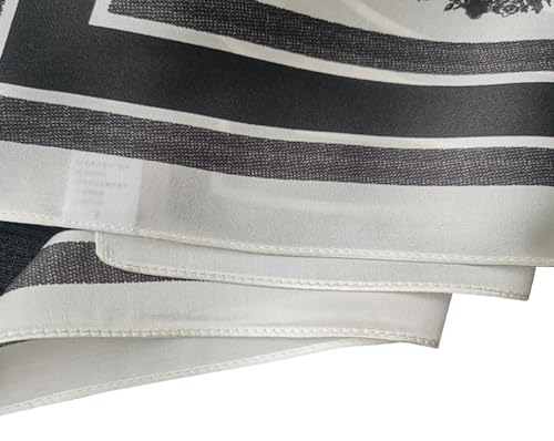JERLA 100% Mulberry Silk Neck Scarf 21"x21" Small Square Scarfs for Women Gift Packed - color: Black Forest